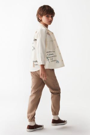 NK KIDS 46317-GRAFİTİ GÖMLEK 8/14 KREM 