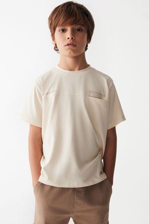 NK KIDS 46319-JAGUAR T-SHIRT 8/14 KREM 