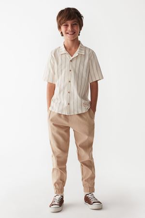 NK KIDS 46332-BORDER GÖMLEK 8/14 KREM 