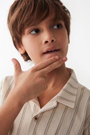 NK KIDS 46332-BORDER GÖMLEK 8/14 KREM 