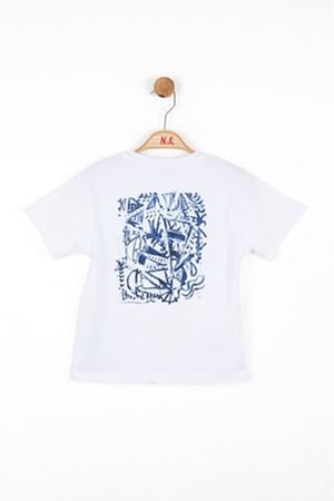 NK KIDS 46521-PREMIER T-SHIRT 4/8 BEYAZ/MAVİ