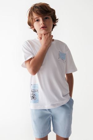 NK KIDS 46525-REMEMBER T-SHIRT 4/8 BEYAZ 