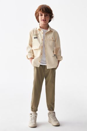 NK KIDS 46527-DESERT GÖMLEK 4/8 KREM 