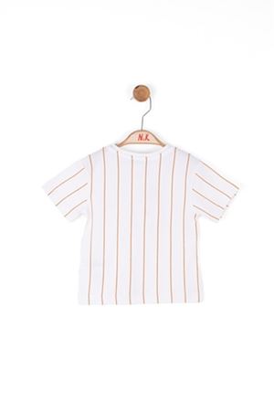 NK KIDS 46607-ESCAPE T-SHIRT 1/4 EKRU/CARAMEL 