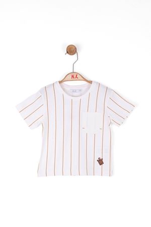NK KIDS 46607-ESCAPE T-SHIRT 1/4 EKRU/CARAMEL 