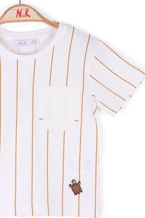 NK KIDS 46607-ESCAPE T-SHIRT 1/4 EKRU/CARAMEL 