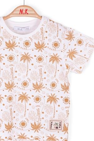 NK KIDS 46614-VENTRO T-SHIRT 1/4 EKRU-CARAMEL 