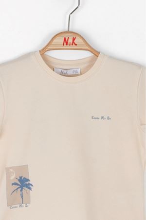 NK KIDS 46615-SOFT T-SHIRT KREM/LACİVERT 1/4