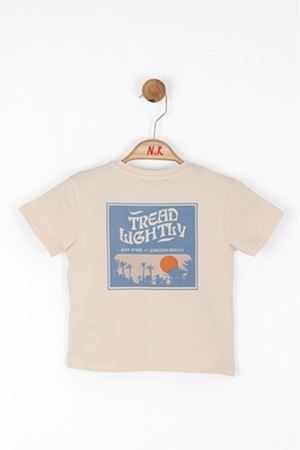 NK KIDS 46615-SOFT T-SHIRT KREM/LACİVERT 1/4
