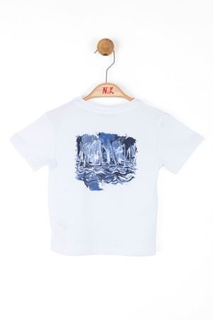 NK KIDS 46619-DOLPHIN T-SHIRT 1/4 BEYAZ 