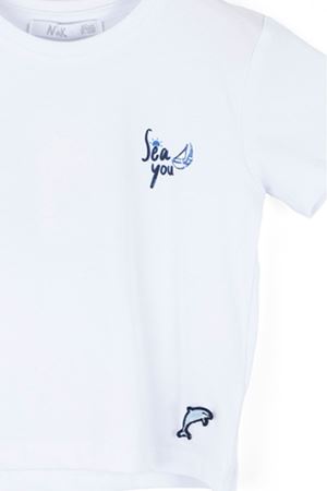 NK KIDS 46619-DOLPHIN T-SHIRT 1/4 BEYAZ 