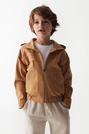 NK KIDS 46701-KAPÜŞONLU CEKET 4/8CAMEL