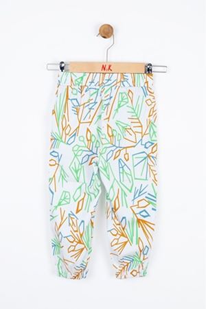 NK KIDS 56508-SWAN PANTOLON EKRU/YEŞİL 4/8