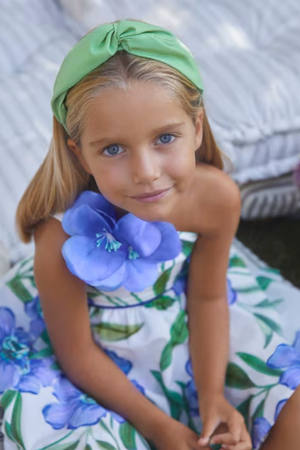 MAYORAL 5053-9 MAVİ ABEL&LULA KETEN ELBİSE 