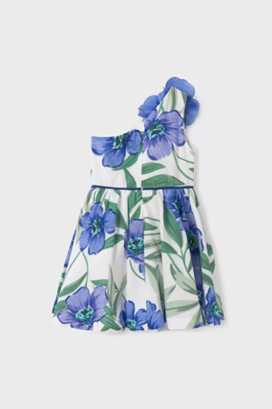 MAYORAL 5053-9 MAVİ ABEL&LULA KETEN ELBİSE 