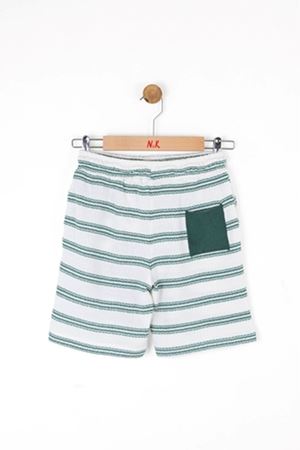 NK KIDS 66300-ÇİZGİLİ ŞORT 8/14 YEŞİL