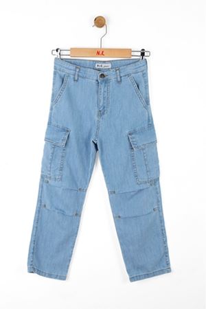 NK KIDS 66705 PENSLİ PANTOLON 8/14 MAVİ