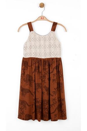 NK KIDS 76300-HAVANA ELBİSE 8/14KAHVE