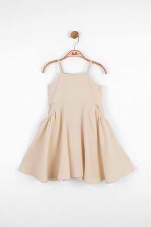 NK KIDS 76503-PİKE ELBİSE KREM 4/8
