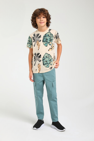 ESCABEL 1707 BEJ 5/9 GARS T-SHIRT