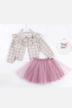 KİDS GARDEN 5408-KARELİ CEKETLİ 3LÜ KIZ TAKIM 2/5