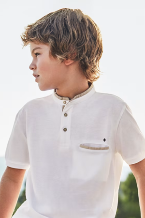 MAYORAL 6108-78 BEYAZ POLO T-SHIRT 10/16