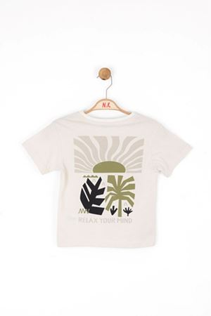 NK KIDS 46502 PİRAMİT T-SHIRT 4/8 Krem