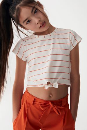 NK KIDS 36348 MARİGOLD T-SHIRT 8/14 Ekru-Oranj