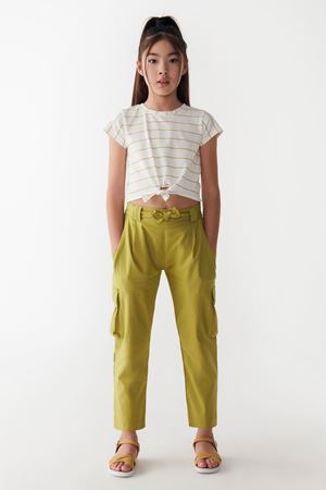 NK KIDS 36348 MARİGOLD T-SHIRT 8/14 Ekru-Yeşil