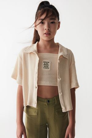 NK KIDS 36388 NOSSA GÖMLEK 8/14 Krem-Haki