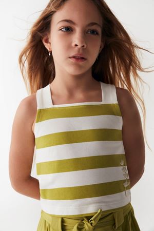 NK KIDS 36411 NEST BLUZ Ekru-Yeşil