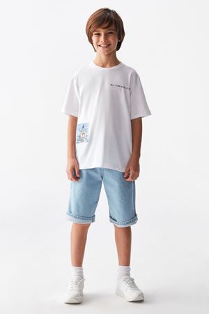 NK KIDS 46334 SUMMER T-SHIRT 8/14 Beyaz