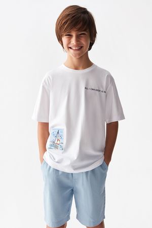 NK KIDS 46334 SUMMER T-SHIRT 8/14 Beyaz