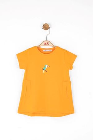 NK KIDS 76602 PARROT ELBİSE 1/4 Turuncu
