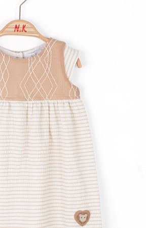 NK KIDS 76606 TOLEDO ELBİSE 1/4 Ekru-Vizon