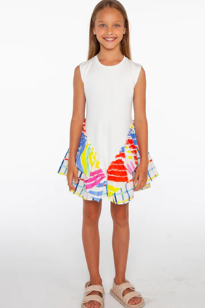 Sheshe DSL0268 - Kareli Fırfır Elbise