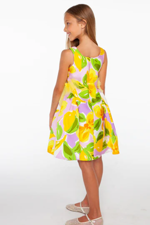 Sheshe DSL0290 - Sarı Çiçekli Elbise