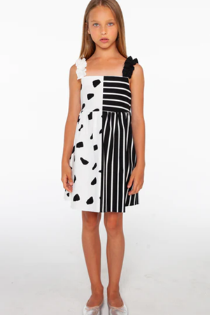 Sheshe Color Block Black Elbise-DSL0294-1