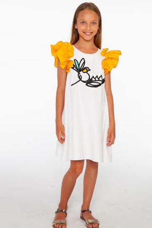 SheShe DSL0297 - Kuş Desenli Elbise