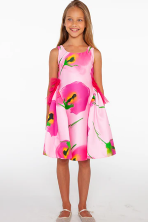 Sheshe DSL0309-Çiçek Desenli Elbise