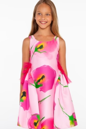 Sheshe DSL0309-Çiçek Desenli Elbise