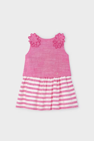 MAYORAL ÇİZGİLİ ETEK SET 03952-12 FUŞYA