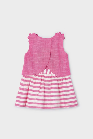 MAYORAL ÇİZGİLİ ETEK SET 03952-12 FUŞYA