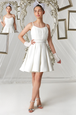 ERKUT KIDS 746-KREM ELBİSE 