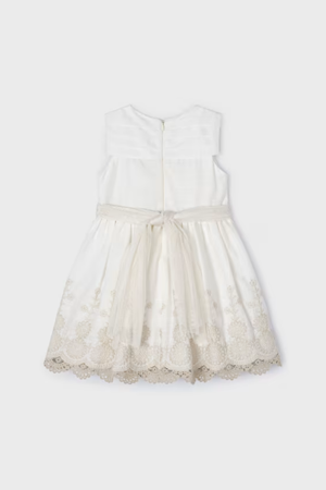 MAYORAL 3917 EKRU ELBİSE NAKISLI 