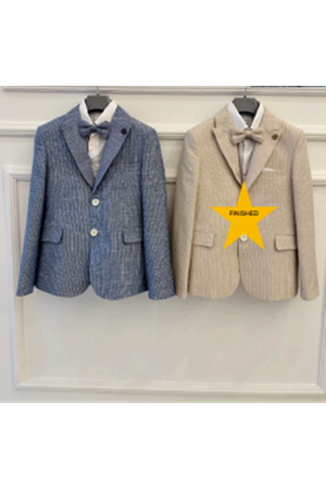 KIDS GARDEN 9078-2 MAVİ ERKEK TAKIM ÇİZGİLİ