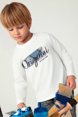 MAYORAL TISORT UZUN KOL 04046-55 KREM