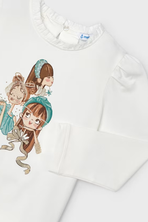 MAYORAL TISORT UZUN KOL 04065-35 KREM-YESIL