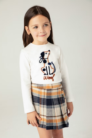 MAYORAL TISORT-UZUN KOL 4068-45 KREM-SIYAH