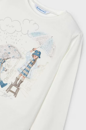 MAYORAL TISORT UZUN KOL 4067-79 KREM-MAVI